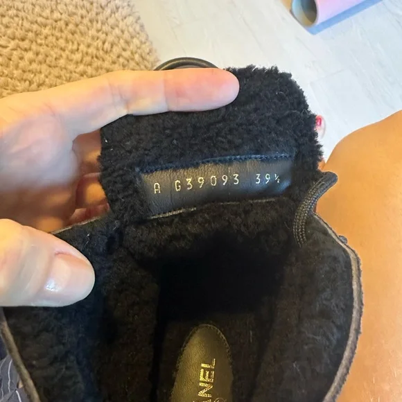 CHANEL Women's Black and Gold Combat Boots - Picture 6 of 7